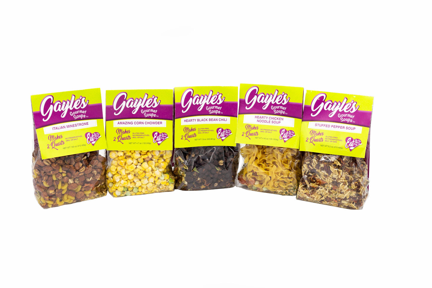 6-Pack of Gayle's Gourmet Soups w/ Free Ladle - includes yellow bag